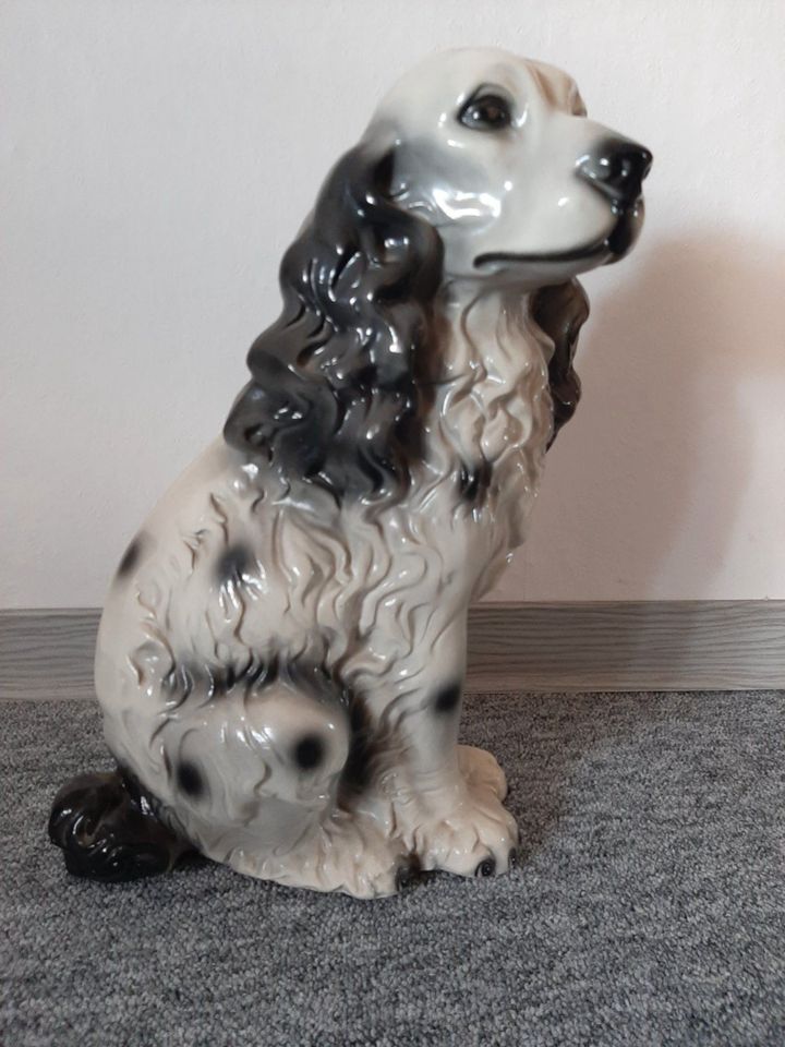 Deko Figur Hund sitzend Cocker Spaniel in Petersberg (Saalekreis)