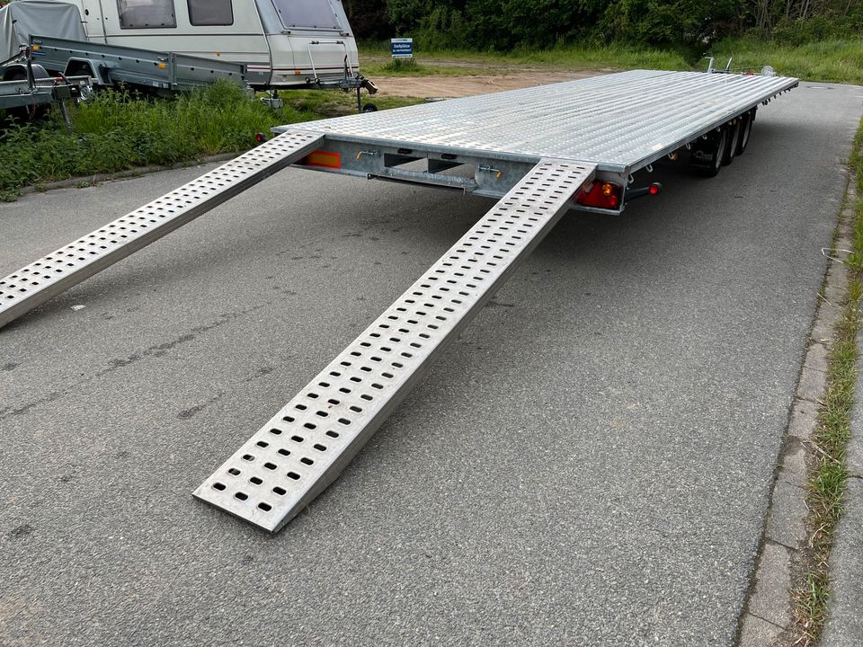 Mieten Anhänger XXL Breit und XXL lang Plattformanhänger Trailer in Nauheim