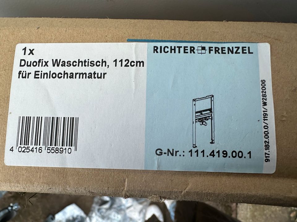 Geberit Waschtisch Element Duofix, Bauhöhe 112 cm - Neu in Waldsolms