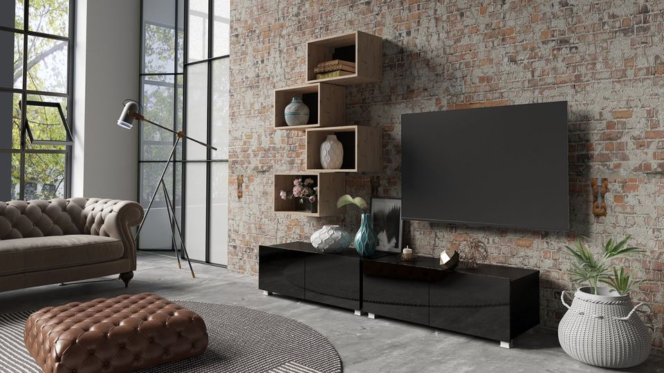 Wohnwand Modern RTV Schrank kommode Hängeschrank in Berlin