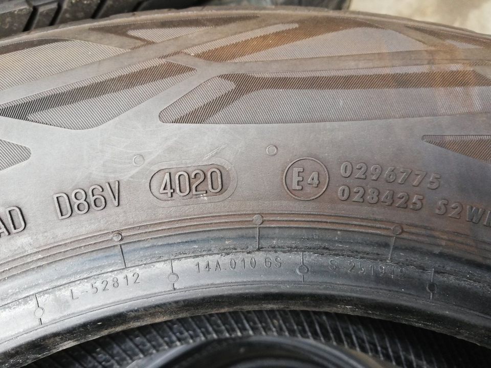 4x 185/65R15 88H Continental Sommerreifen DOT 40/20 (D381) in Belm