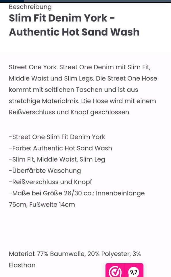 Damen Street One Jeanshose Gr S in Brake (Unterweser)