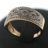 Diamant Ring 375 gold 9 Kt Gelb- Weißgold  www.juweliero.de Nordrhein-Westfalen - Gelsenkirchen Vorschau
