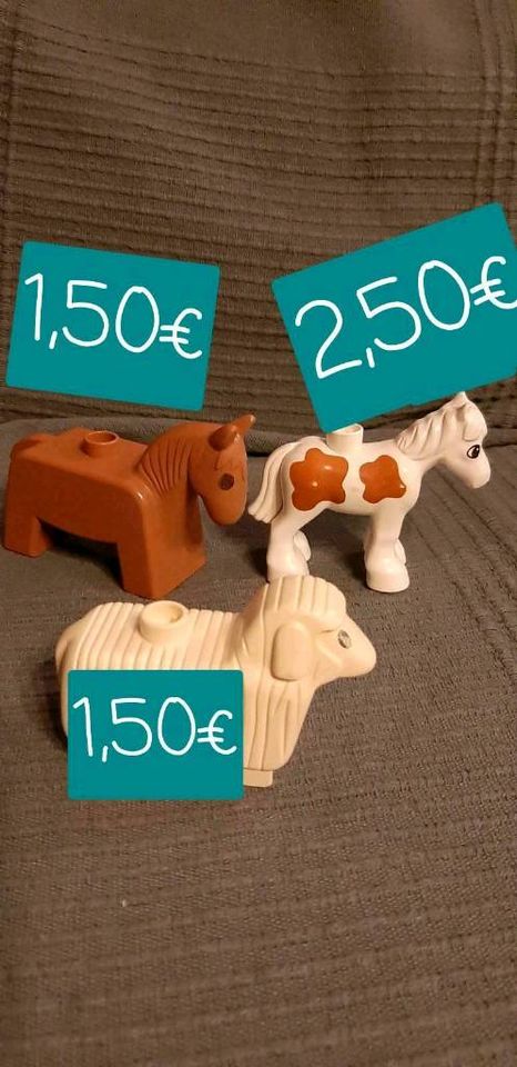 Lego Duplo Tiere  Affe Pferd Katze Giraffe Sondersteine Palme in Kamp-Bornhofen