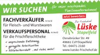 FACHVERKÄUFER für Fleisch- und Wurstwaren (m/w/d) Niedersachsen - Cloppenburg Vorschau