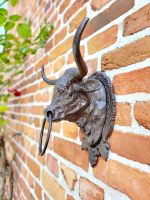 Große Wanddeko "Bullenkopf" Gusseisen Kuh Stier Stall Gartenhaus Bayern - Aschaffenburg Vorschau