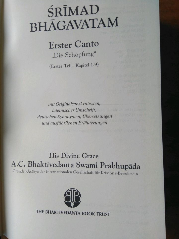 Srimad Bhagavatam Erster Canto in Witten