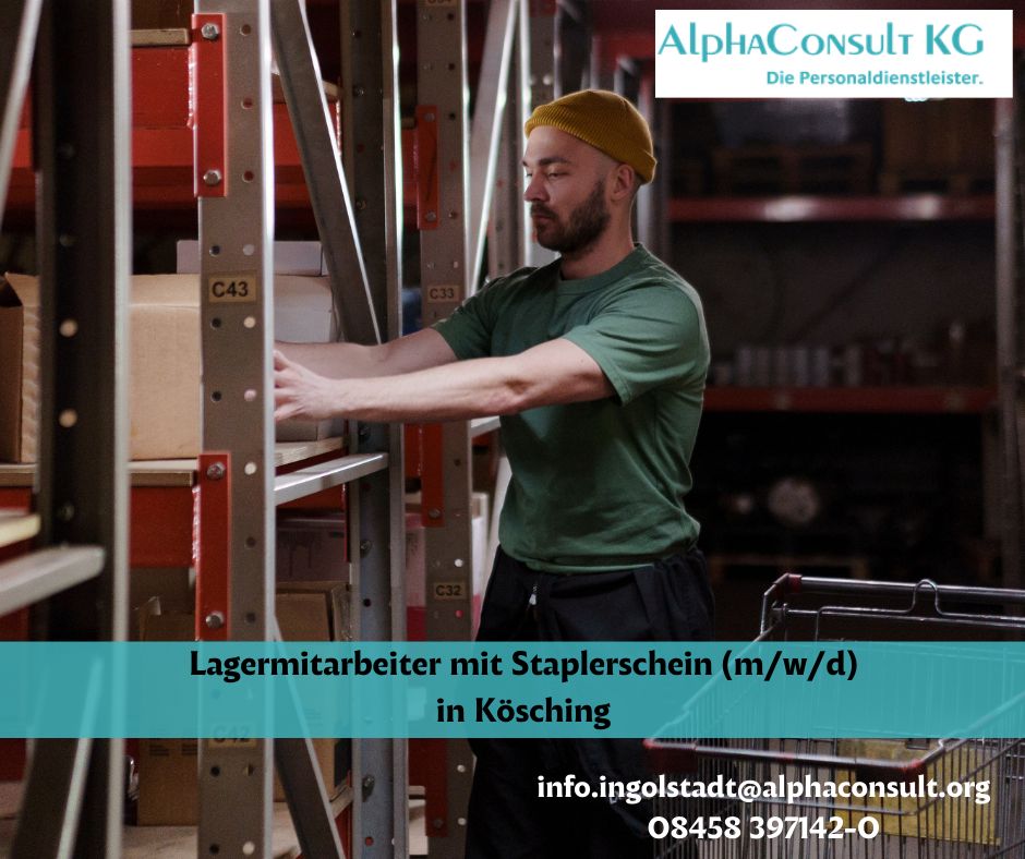 Lagermitarbeiter mit Staplerschein (m/w/d) in Kösching