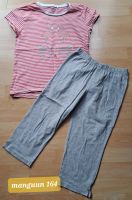 Manguun Pyjama Shorty Grau rot weiß Größe 164 Sachsen - Ottendorf-Okrilla Vorschau