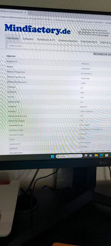 Gaming Monitor LG UltraGear 24 Zoll in Bergheim