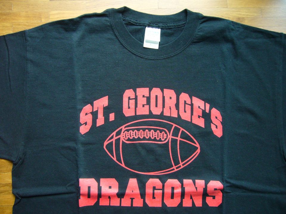 Herren T-Shirt, schwarz, Football, Gr. 54/XL, aus USA St. Georges in Ratingen