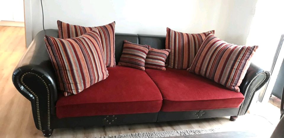 Big Sofa+ 2 Ohrensessel mit Hocker in Haren (Ems)