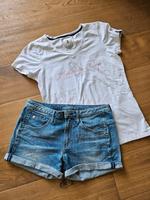 coole Sommerkombi G-Star Raw Shorts Hose Lieblingsstück Shirt Sachsen-Anhalt - Halle Vorschau
