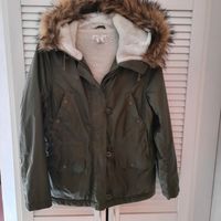 H&M Parka Winter Jacke, Gr 42 (L/XL) oliv grün,Teddyfutter,Kapuze Niedersachsen - Delmenhorst Vorschau