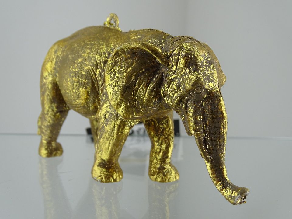 Elefant Decoris Christbaumschmuck Gold Antik glitzernd Neuware in Wiesbaden