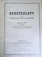 Gesetzblatt der DDR 1952 Band 1 und 2 - DDR Ostalgie Bad Doberan - Landkreis - Elmenhorst/Lichtenhagen Vorschau
