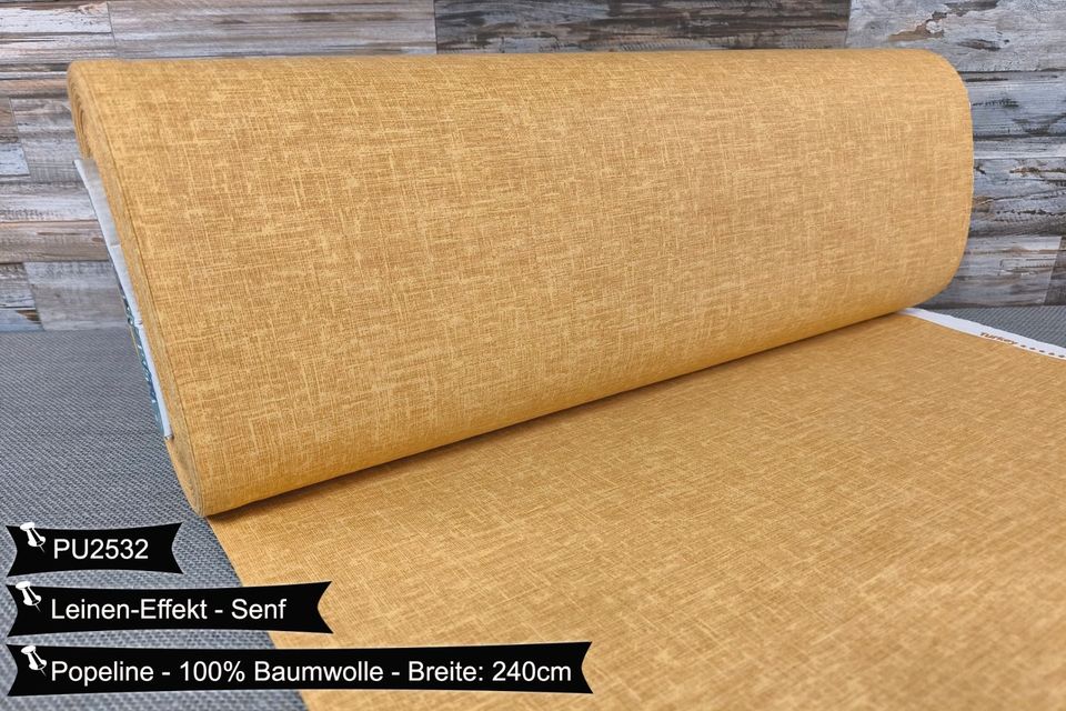 LeinenEffekt Doppelbreit 240cm VERSANDFREI Popeline Baumwollstoff Weihnachten Stoffe Meterware ab 50cm Baumwolle Bastelstoffe Hochwertige Patchwork Basteln Dekostoffe Deko Stoff Öko-Tex in Leipzig