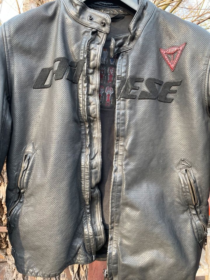 Dainese Ace Café Motorrad Lederjacke perforiert Gr. 50 Vintage in Wermsdorf