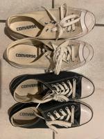2 Paar Converse Chucks Größe 37 US 6 beige und schwarz Nordrhein-Westfalen - Düren Vorschau