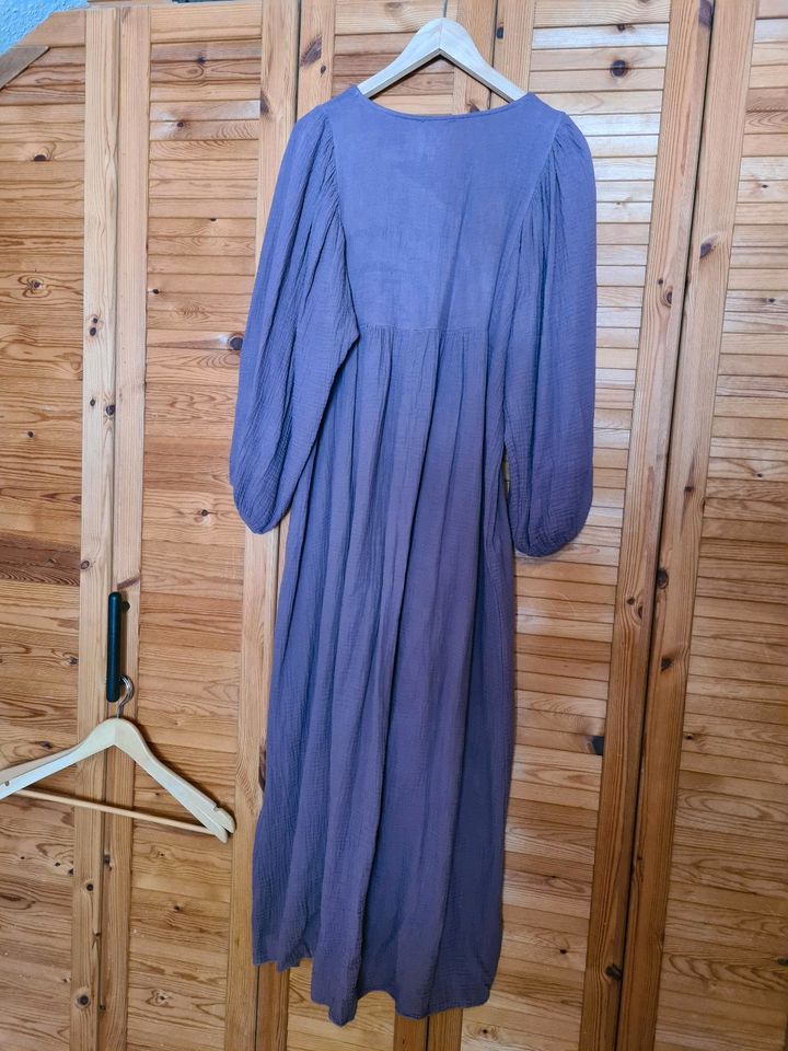 Kleid, bodenlang, hell-pflaume-lavendel, musselin in Salzhausen