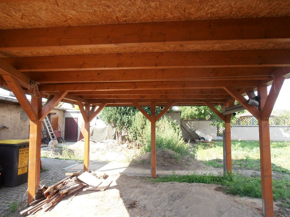 Carport Unterstand Gartenhaus Terrassendach Holzbau Pooldach in Weinböhla