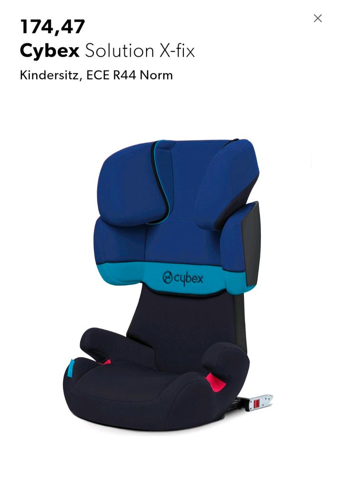 Cybex Silver Solution x-fix (15-36 kg), mit Isofix in Mörfelden-Walldorf