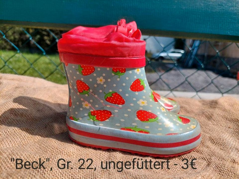 Gummistiefel Herbst / Sommer Gr. 22, 23, 24 in Börnichen bei Zschopau