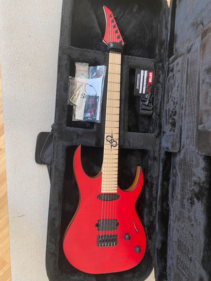 Solar Guitars SB1.6HFBR Flame Blood Red E Gitarre in Düsseldorf