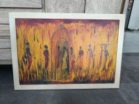 Afrikanisches Bild auf Keilrahmen Ölgemälde 82x57cm Hessen - Büdingen Vorschau