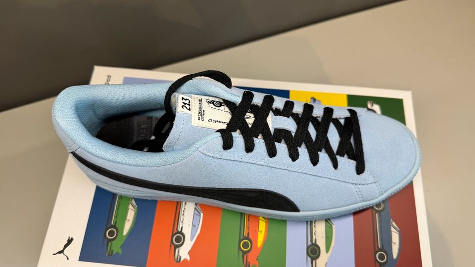 Puma x Porsche Suede RS. 2.7 Limitiert Gr. 42 hellblau / schwarze in Rutesheim  