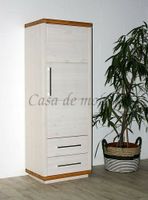 Massivholz Hoch-schrank 59x166x43 Kiefer 2farbig weiß Highboard Niedersachsen - Goslar Vorschau