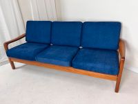 JUUL KRISTENSEN Designercouch Sofa Daybed Gästebett in dunkelblau 60er Jahre Teak Vollholz Dänisch Mid Century Design Berlin - Mitte Vorschau