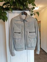 Ferragamo Bomber Lederjacke Velours Suede grau M 48 München - Altstadt-Lehel Vorschau