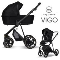 My Junior VIGO - 2in1 Kinderwagen-Set - Satin Black - XXL-Zubehörpaket - NEU Hessen - Fulda Vorschau