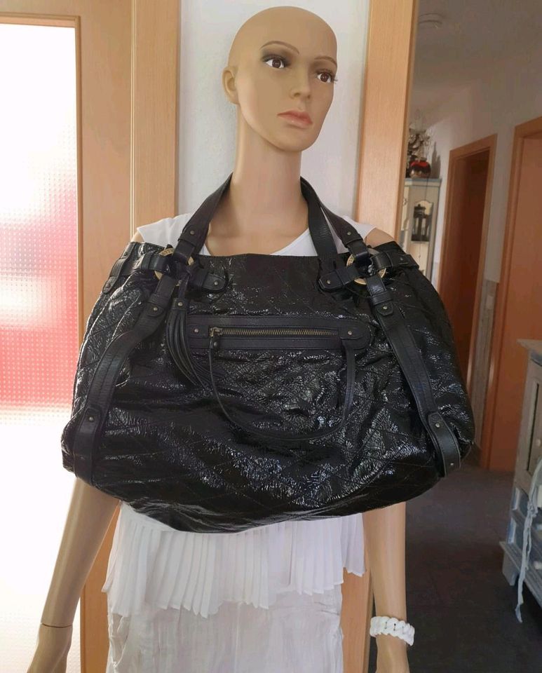 Neu Bally Switzerland Gesteppte Lack Echtleder Shopper Tasche in Stutensee