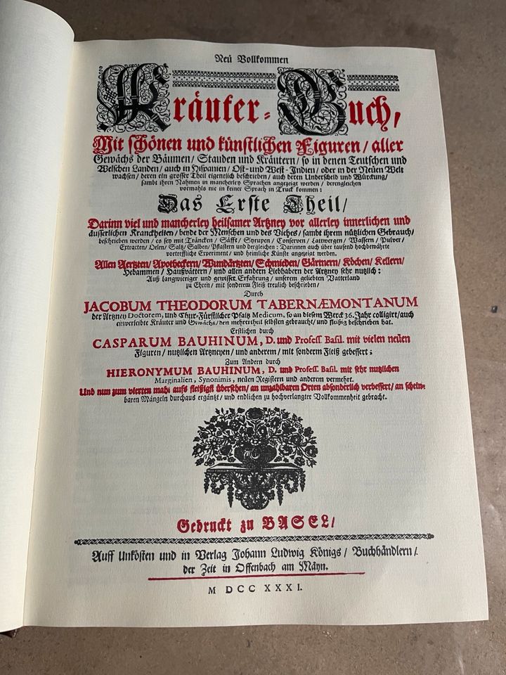 Das Kräuterbuch von Jacobus Theodorus in Kempten