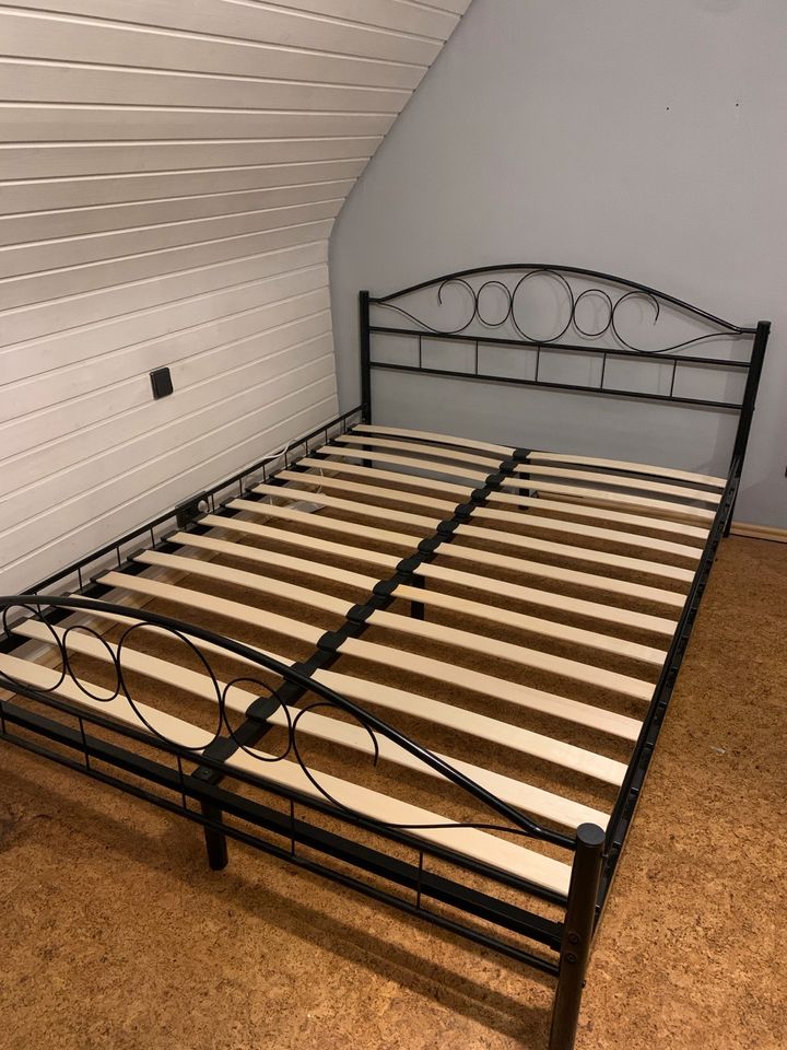 Metallbett schwarz 140 x 200 cm in Gaggenau