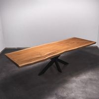 Baumstamm Esstisch 3m x 1m Nachhaltig Massivholztisch aus 1 Stück Holz Bohlentisch Baumkantentisch Baumstammkanten Wohnzimmertisch Holztisch Design Tisch Stahlbeine Edelstahl Tischbeine Nordrhein-Westfalen - Ochtrup Vorschau