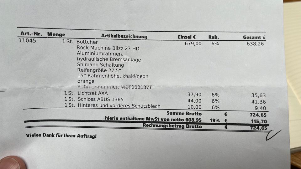 Böttcher Machine Blizz 27 HD Reifengröße 27,5" in Hamburg