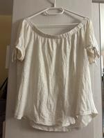 Bluse, weiß, schulterfrei, kaum getragen, H&M, Größe M Niedersachsen - Adendorf Vorschau