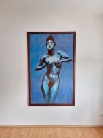 Kunstdruck Akt "Frau in blau" XXL-Format Bild Poster modern Art Baden-Württemberg - Mühlhausen Vorschau