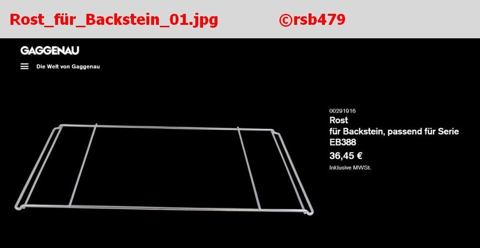 Gaggenau Backstein-Set für 90 cm Backofen EB388 EB385 usw - #146 in Osterode am Harz