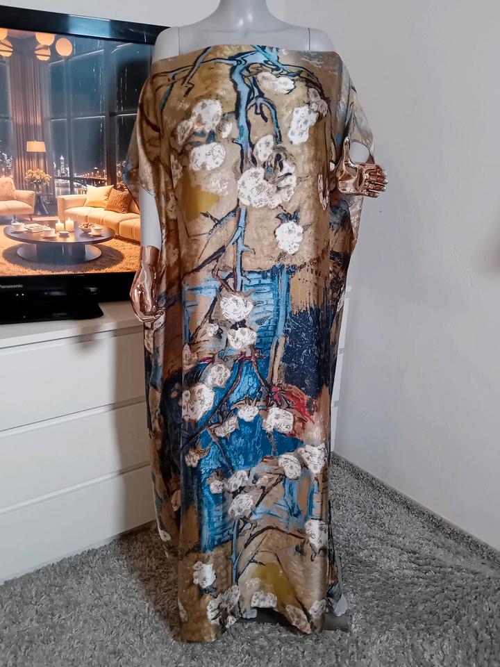kaftan Maxikleid Seide Übergröße sommerkleid 50 52 54 56 in Germersheim