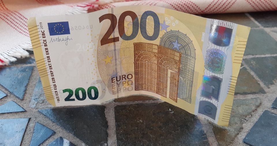 orig. 200 euro Geldschein 2019 Banknote  Mario Draghi UD...serie in Radebeul