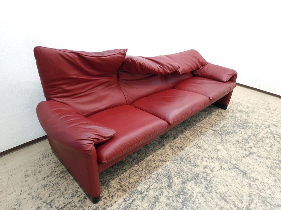 Cassina Maralunga Dreisitzer Designersofa Ledersofa Couch in Garching an der Alz