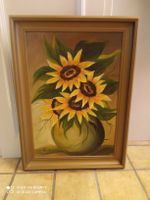 Gemälde signiert Sonnenblumen Öl auf Leinwand Kunst Art Deko Nordrhein-Westfalen - Dinslaken Vorschau