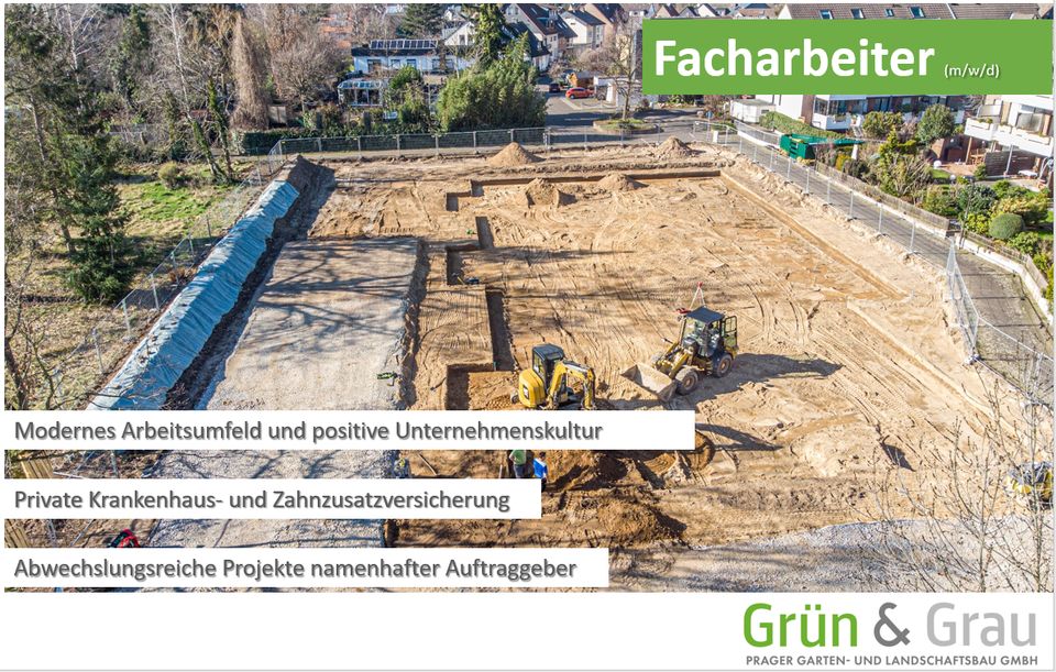 Facharbeiter/in im Garten–und Landschaftsbau/ Straßen- u. Tiefbau in Velbert