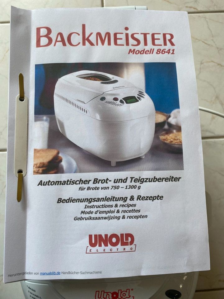 Backmeister Automatischer Brot- und Teigzubereiter in Wadgassen