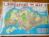 Dekorative WandKarte Singapur Singapore Map 1999 Neu Poster Hessen - Kiedrich Vorschau
