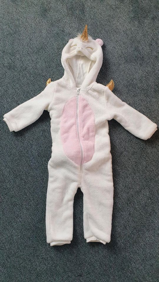 H&M Baby Plüsch Overall Einhorn Kostüm 80 wie NEU Fasching in Langenselbold